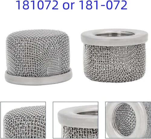 Vista 5 de Paquete de 4 filtros de filtro de entrada de bomba de acero inoxidable 181-072 para pulverizadores de pintura sin aire Graco