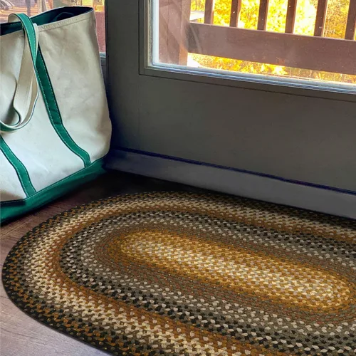 Vista 38 de Alfombras de Área Ovaladas Baja Blue, 5x8' - Hechas a Mano con Tela de Algodón, Decoración Relajante de Campo Costero, Perfectas para Salas de Estar