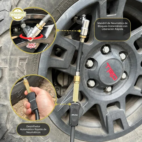 Vista 6 de JACO 4X4 TrailPro - Compresor de aire portátil resistente, 3.5 CFM (12V/33A) Kit de inflado de neumáticos On x Off Road