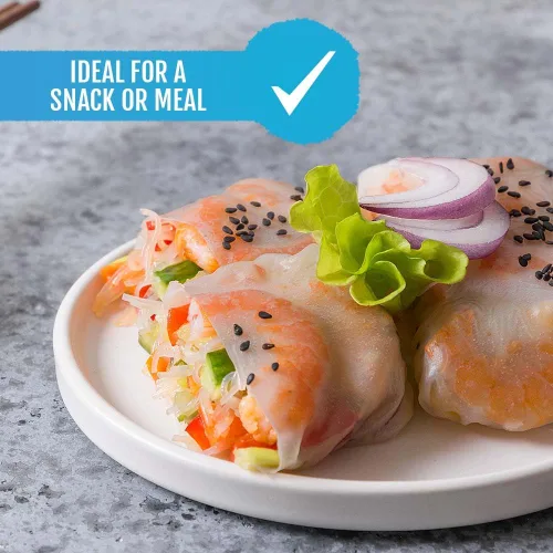Vista 2 de Best of Thailand [Redonda] Envolturas de papel de arroz integral 1 paquete Perfectas para rollitos de primavera frescos y dumplings Sin OGM, sin