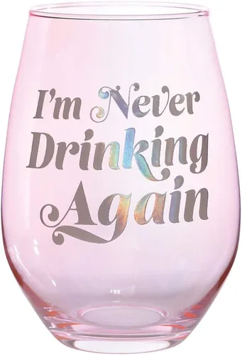 Vista 5 de Slant Collections Creative Brands - Vaso de vino sin tallo jumbo, 30 onzas, felicitaciones