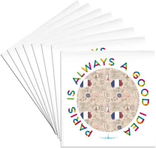Vista 8 de 3dRose - Paris is always a good idea. A charming and classy travel gift - Coaster - (cst-362437-1)