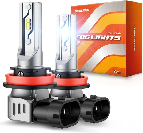 Vista 11 de SEALIGHT Bombilla LED antiniebla H3, actualización de 14000LM, 600% súper brillante, tamaño mini 1:1, Plug-n-Play, rendimiento súper de disipación
