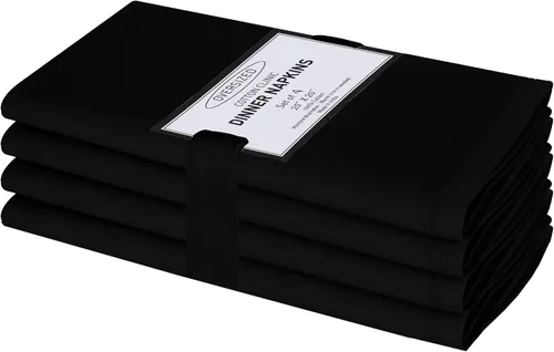 Vista 14 de Cotton Clinic Servilletas de tela 100% algodón extra grandes de 20 x 20 pulgadas, juego de 4 servilletas de mesa suaves y duraderas reutilizables
