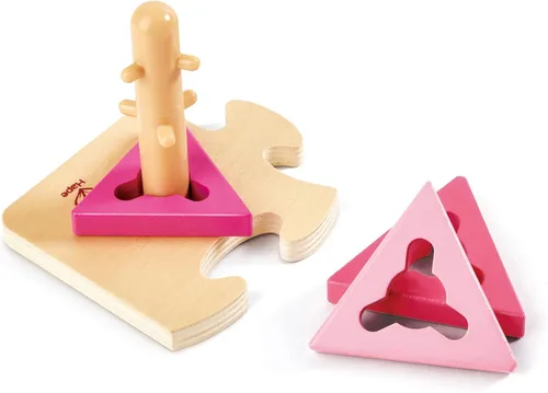 Vista 5 de Hape rompecabezas con taquetes de madera creativo para niño