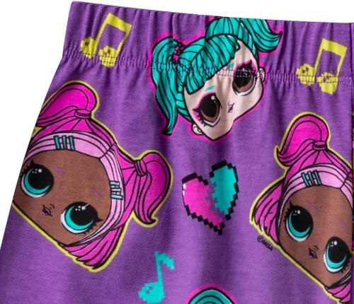 Vista 6 de L.O.L. Surprise! Conjunto de camiseta y pantalones cortos de manga corta para niñas pequeñas y grandes