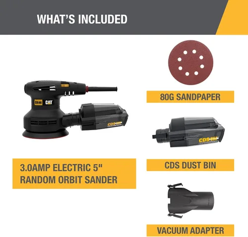 Vista 8 de Cat® Lijadora órbita aleatoria de 5" 3.0-AMP - DX46U