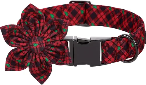 Vista 12 de Lionet Paws Collar de Navidad para perro con corbatín, collar de corbatín para perro con hebilla de metal para perros y gatos, collar ajustable