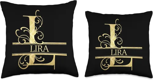 Vista 3 de Lira Name Gifts By Vnz Lira - Almohada con nombre, 16 x 16 pulgadas, multicolor