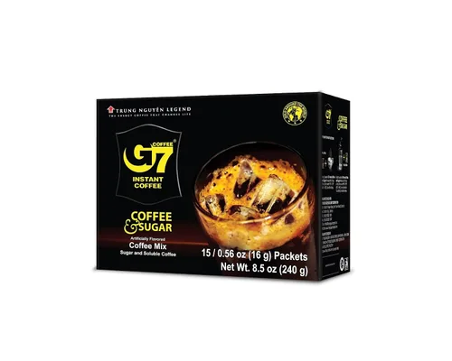 Vista 7 de Trung Nguyen — Café instantáneo G7 3 en 1 — Mezcla de café molido tostado con crema no láctea y azúcar, fuerte y audaz, café vietnamita instantáneo