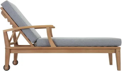 Vista 5 de Modway EEI-1151-NAT-GRY-SET Marina - Silla de salón de madera de teca de grado A para exteriores, color gris natural
