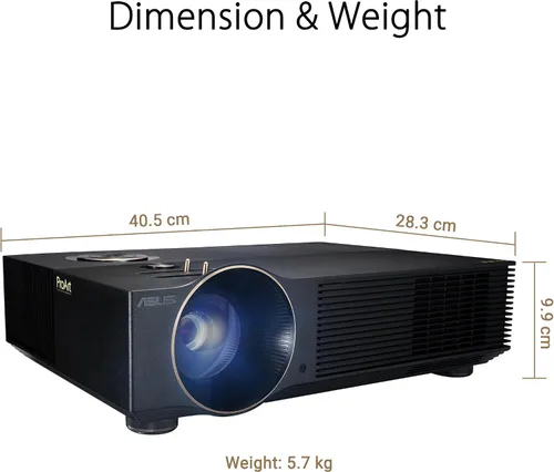 Vista 9 de ASUS ProArt A1 Proyector Profesional Calman Verificado con 3000 Lúmenes, Proyector Full HD con Entrada 4K, Keystone Automático, Proyector de Cine