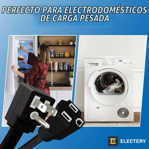 Vista 7 de Cable de extensión resistente de 3 pies, 14 AWG, 15 A, 125 V, 1875 W, enchufe plano de 3 puntas, certificación ETL, cable de extensión