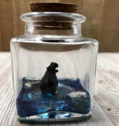 Vista 7 de Mini hipopótamo para mascotas con certificado marrón de adopción hipopótamo pigmeo hecho a mano en EE. UU. Fish Belli
