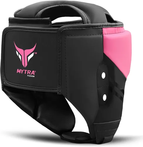 Vista 7 de Mytra Fusion Casco de boxeo - Equipo de combate con correa ajustable MMA, Muay Thai, Kickboxing, artes marciales, karate, equipo de cabeza