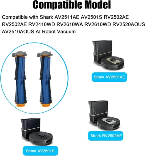 Vista 2 de Piezas de repuesto Cepillo de rodillo para Shark AI AV2511AE AV2501S AV2501AE RV2502AE RV2410WD RV2610WA RV2610WD RV2620WD RV2520AOUS AV2510AOUS