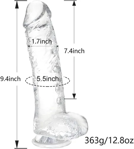 Vista 3 de Consolador realista de 9.4 pulgadas con ventosa para mujer, consolador anal grande para hombres y parejas homosexuales, juguetes sexuales