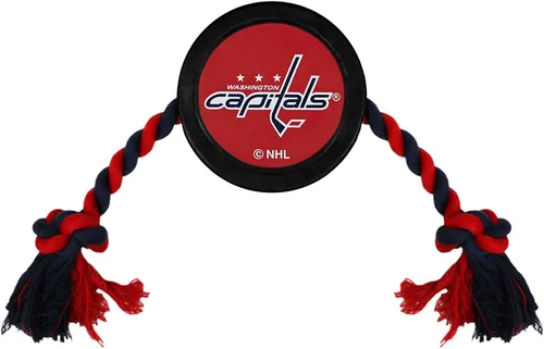 Vista 14 de Juguete de goma First Dog Puck – Cuerda de tiro resistente para perros y gatos – Juega hockey con tu mascota – Juguete con licencia de los Anaheim