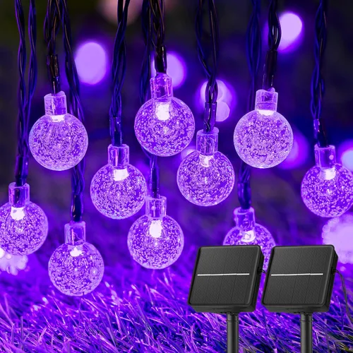 Vista 11 de Brightown Luces de Cadena Solares para Exteriores 60 LED 35.6 Pies Luces de Globo de Cristal con 8 Modos de Iluminación, Luces Solares Impermeables