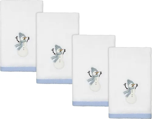 Vista 13 de Avanti Linens Cortina con juego de 12 ganchos a juego, decoración de baño y vacaciones (Frosty Friends), juego de ducha de 13 piezas
