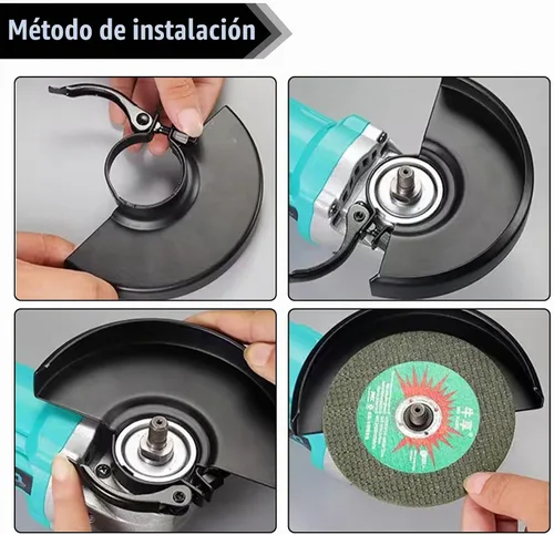 Vista 4 de Protector de amoladora de 5.3 pulgadas y 5.315 in para cuchillas de disco de rueda de 5 pulgadas, 4-1/2 pulgadas, 4 pulgadas, accesorios compatibles