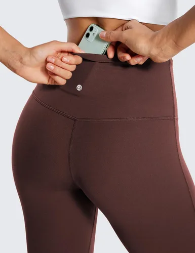 Vista 4 de CRZ YOGA Butterluxe - Leggings acampanados de cintura alta para mujer de 32 pulgadas, pantalones de yoga de pierna ancha con bolsillos, suaves