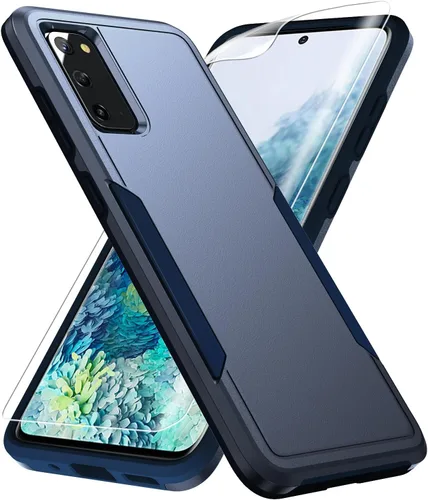 Vista 10 de para Galaxy S20 Funda, con protector de pantalla [Probada a caídas de grado militar] Funda protectora resistente y dura para Samsung Galaxy S20
