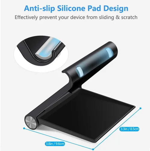 Vista 4 de VOVIGGOL Soporte para teléfono celular, soporte para teléfono celular, soporte ajustable para teléfono de escritorio, soporte plegable para teléfono