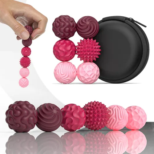 Vista 13 de Bolas magnéticas de juguete fidget, juguete sensorial de silicona para aliviar el estrés para adultos, adolescentes con autismo, ansiedad, TDAH