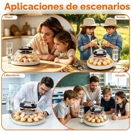 Vista 8 de Incubadoras de huevos de triocottage para incubar huevos, control de temperatura y humedad