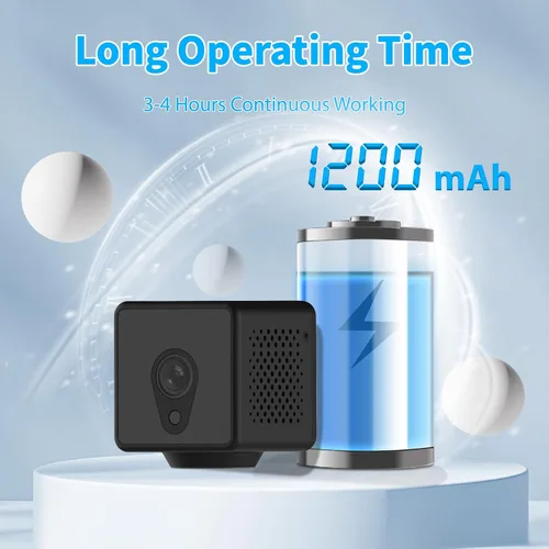 Vista 3 de Mini cámara de seguridad WiFi 4K inalámbrica para interiores y exteriores HD pequeñas cámaras para exteriores, cámaras portátiles para casa