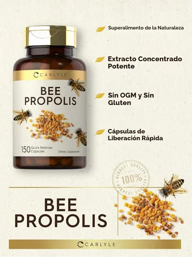 Vista 3 de Carlyle Bee Propolis Cápsulas 150 unidades Suplemento de extracto