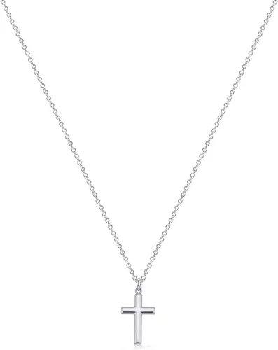 Vista 102 de Fettero - Collar con dije de cruz de fe, chapado en oro de 14 K, cadena fina, minimalista, simple, pequeña, para oración, regalo de joyería religiosa