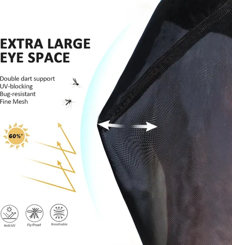 Vista 122 de Harrison Howard Máscara de mosca de caballo luminosa profesional estándar con orejas protección UV para caballo, azul y plateado, pequeño poni Azul
