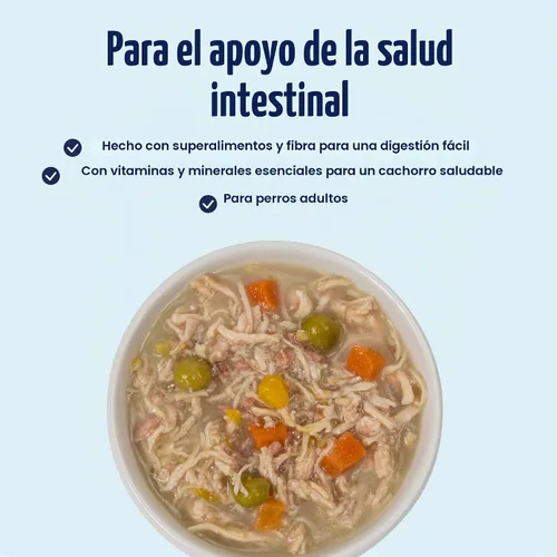 Vista 2 de Solid Gold Aderezo de Comida Húmeda para Perros y Tazas de Comida - Con Pollo, Carne de Res y Calabaza para Estómagos Sensibles, Salud Intestinal