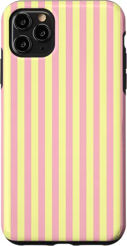 Vista 13 de Funda para iPhone 17 con rayas verticales amarillas y rosadas