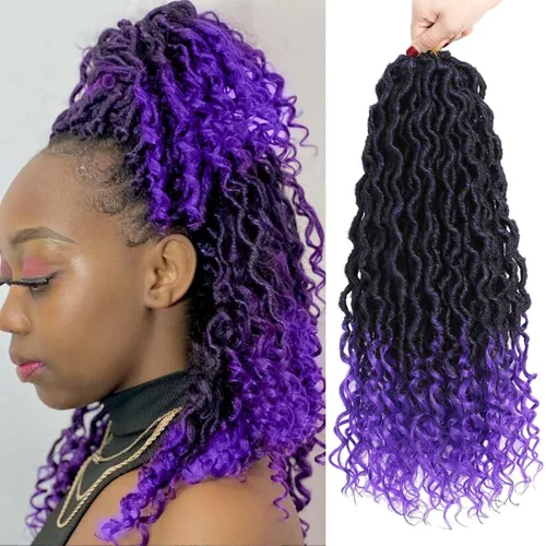 Vista 72 de Cabello Corto de Locs Falsos para Crochet Pre-Enrollado 12 Pulgadas 6 Paquetes Cabello de Locs de Diosa para Crochet Locs Falsos Suaves con Puntas