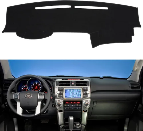 Vista 11 de Alfombrilla para tablero de instrumentos compatible con Toyota 4Runner 1996 1997 1998 1999 2000 2001 2002 (Beige) Cubierta protectora de tablero