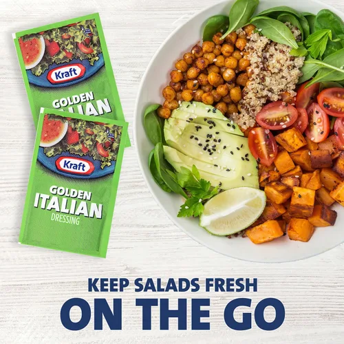 Vista 4 de Kraft Golden - Paquete de aderezo italiano para ensalada (paquetes de 1.5 onzas, paquete de 60)