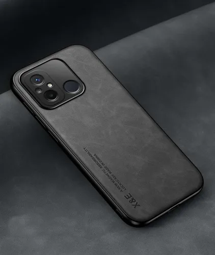 Vista 4 de Kepuch Silklike - Funda para Redmi 12C/11A - Cubierta Parachoques Placa de Metal Incorporada para Redmi 12C/11A - Negro
