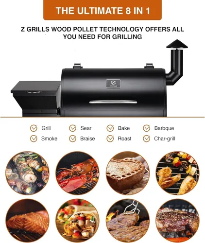Vista 8 de Z grills ZPG-2020 - Asador y ahumador de pellets de madera