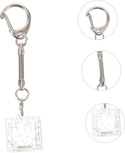 Vista 7 de Toyvian 2 Sets Mechanical Switch Key Wallet for Keys Music Keyboard Metal Keychain Plastic Metal Key Chain Key