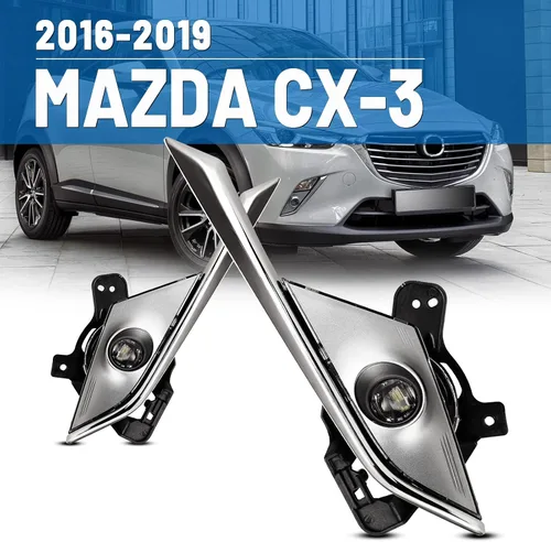 Vista 3 de Luces antiniebla compatibles con CX-3 2016 2017 2018 2019 cx3 Driver Passenger Reemplazo Lámparas Asamblea