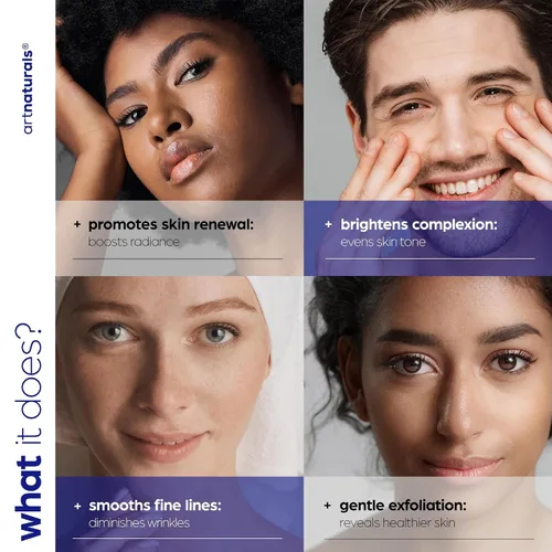 Vista 3 de ArtNaturals - Suero facial de ácido glicólico, vitamina C y aloe vera, exfolia y minimiza los poros, reduce el acné, los brotes y la apariencia