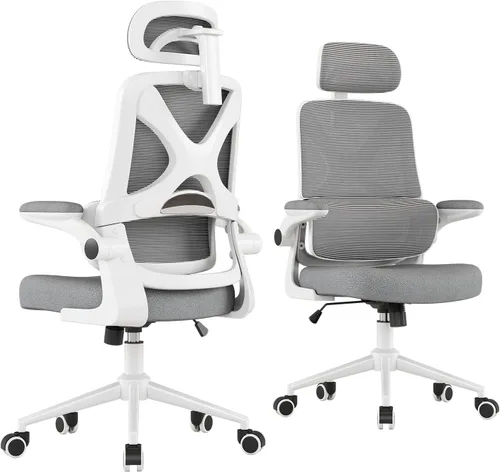 Vista 11 de Silla ergonómica de oficina – Silla de escritorio con reposacabezas ajustable soporte lumbar silla de computadora – Silla cómoda de malla