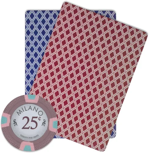 Vista 3 de Claysmith Gaming Milano Casino - Fichas de póquer de arcilla de grado 0.35 oz, paquete de 50