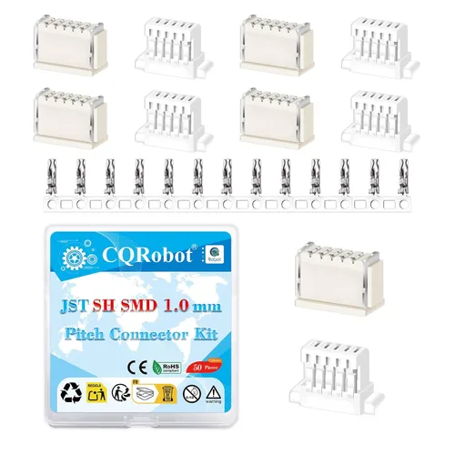 Vista 37 de CQRobot JST EL 4.5 mm de paso 2 pines conector electrónico IC macho, enchufes hembra carcasa y kit de terminales de crimpado en T macho/hembra. 50