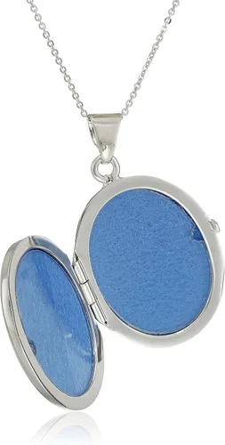 Vista 2 de Tienda Collection Italian Sterling Silver Lotus Flower Locket Necklace