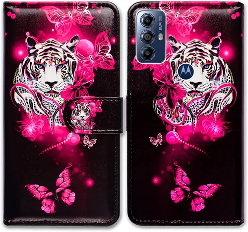 Vista 13 de Bcov Funda para Moto G Play 2023, diseño de pájaro negro y verde con tapa para teléfono con ranura para tarjetas, soporte para Motorola Moto G Play