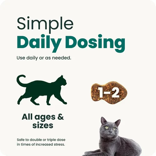 Vista 6 de VetriScience Composure, fórmula calmante para gatos, 30 masticables del tamaño de un bocado